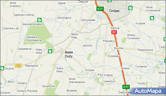 mapa Anielin gmina Belsk Duży, Anielin gmina Belsk Duży na mapie Targeo