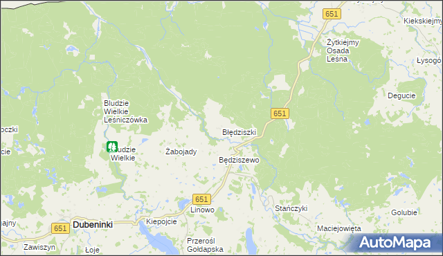 mapa Błędziszki, Błędziszki na mapie Targeo