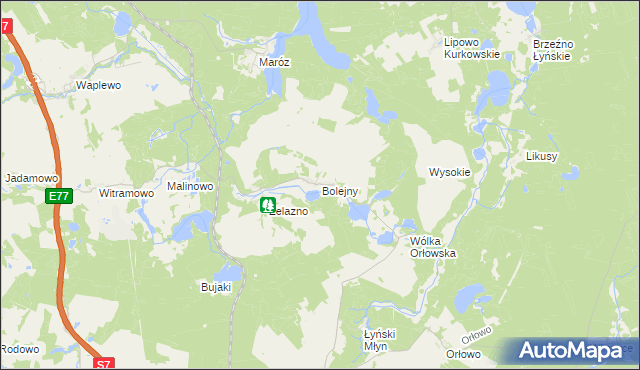 mapa Bolejny, Bolejny na mapie Targeo