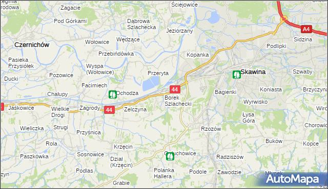 mapa Borek Szlachecki, Borek Szlachecki na mapie Targeo