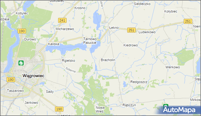 mapa Bracholin, Bracholin na mapie Targeo