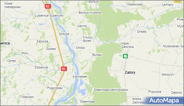 mapa Burlaki, Burlaki na mapie Targeo