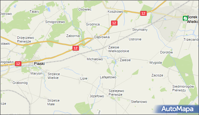 mapa Drogoszewo gmina Piaski, Drogoszewo gmina Piaski na mapie Targeo