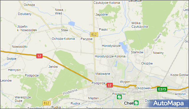 mapa Horodyszcze-Kolonia, Horodyszcze-Kolonia na mapie Targeo