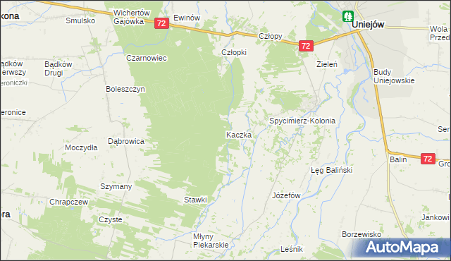 mapa Kaczka gmina Dobra, Kaczka gmina Dobra na mapie Targeo