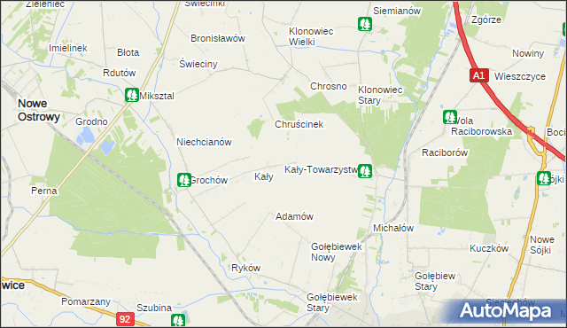 mapa Kały-Towarzystwo, Kały-Towarzystwo na mapie Targeo