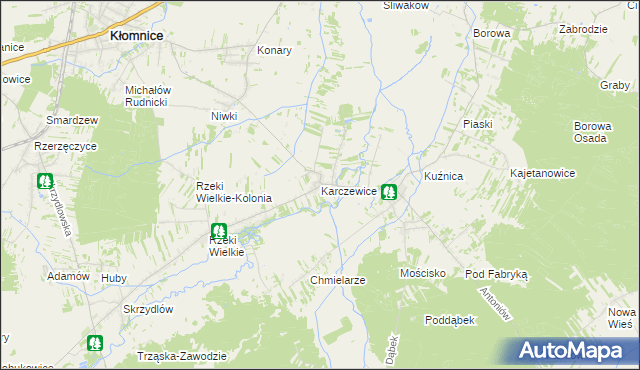 mapa Karczewice, Karczewice na mapie Targeo