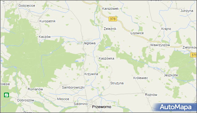 mapa Kaszówka, Kaszówka na mapie Targeo