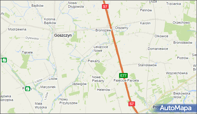 mapa Lekarcice, Lekarcice na mapie Targeo