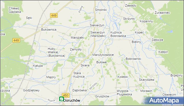 mapa Marczykowskie, Marczykowskie na mapie Targeo