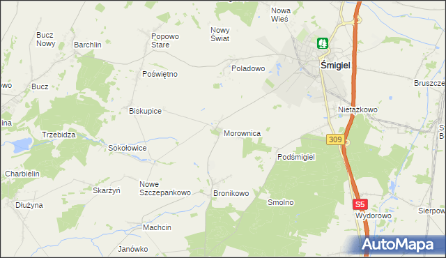 mapa Morownica, Morownica na mapie Targeo