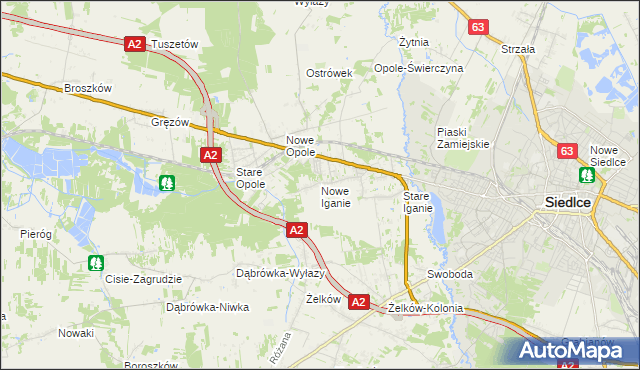 mapa Nowe Iganie, Nowe Iganie na mapie Targeo