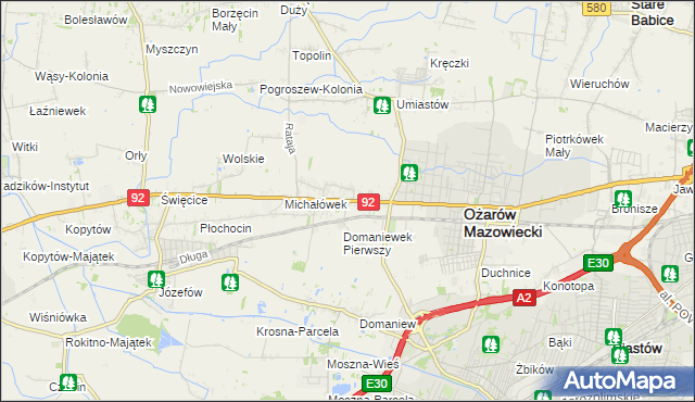 mapa Ołtarzew, Ołtarzew na mapie Targeo