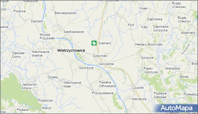 mapa Otfinów, Otfinów na mapie Targeo