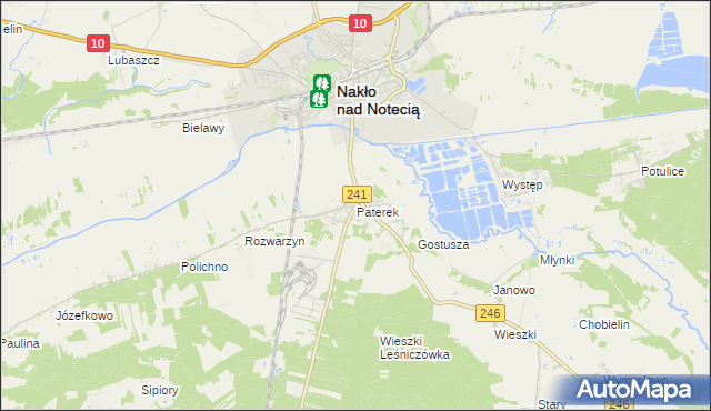 mapa Paterek, Paterek na mapie Targeo