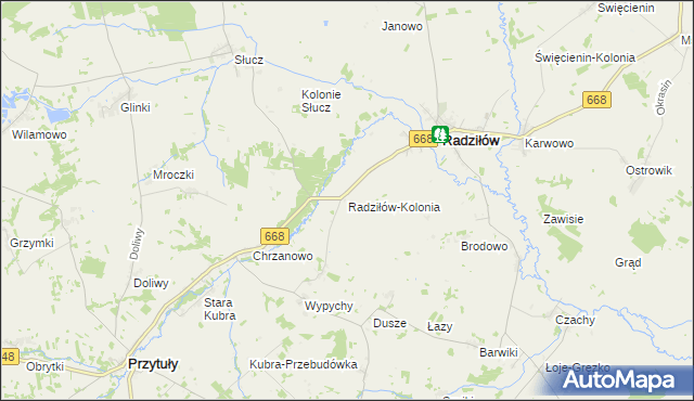 mapa Radziłów-Kolonia, Radziłów-Kolonia na mapie Targeo