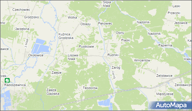 mapa Rudniki-Kolonia, Rudniki-Kolonia na mapie Targeo