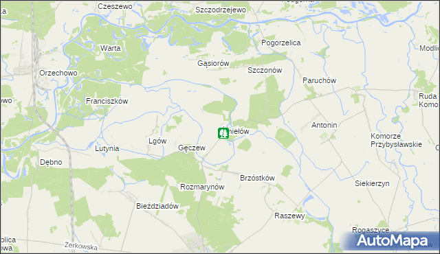 mapa Śmiełów, Śmiełów na mapie Targeo