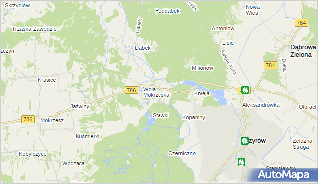 mapa Smyków gmina Przyrów, Smyków gmina Przyrów na mapie Targeo
