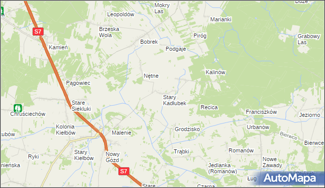 mapa Stary Kadłubek, Stary Kadłubek na mapie Targeo