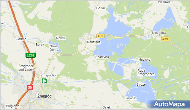 mapa Szarzyna, Szarzyna na mapie Targeo