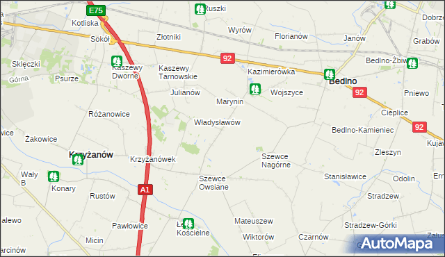mapa Szewce-Walentyna, Szewce-Walentyna na mapie Targeo