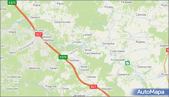 mapa Wola Karczewska, Wola Karczewska na mapie Targeo