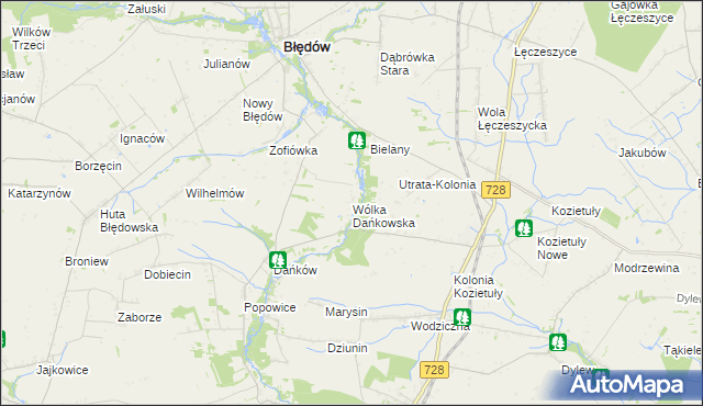 mapa Wólka Dańkowska, Wólka Dańkowska na mapie Targeo