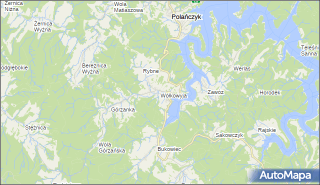 mapa Wołkowyja, Wołkowyja na mapie Targeo