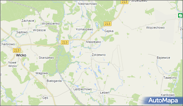 mapa Zdrzewno, Zdrzewno na mapie Targeo