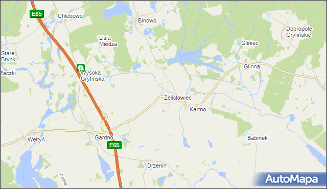 mapa Żelisławiec, Żelisławiec na mapie Targeo