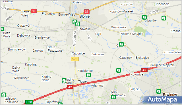 mapa Żukówka, Żukówka na mapie Targeo