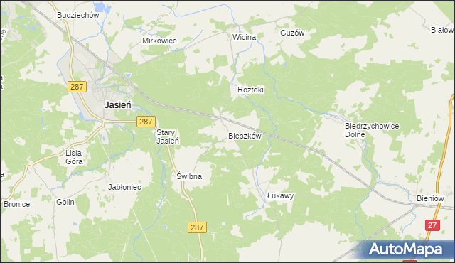 mapa Bieszków, Bieszków na mapie Targeo