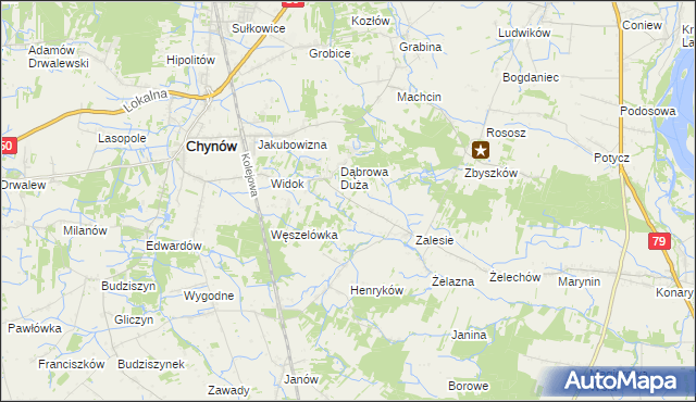 mapa Gaj Żelechowski, Gaj Żelechowski na mapie Targeo