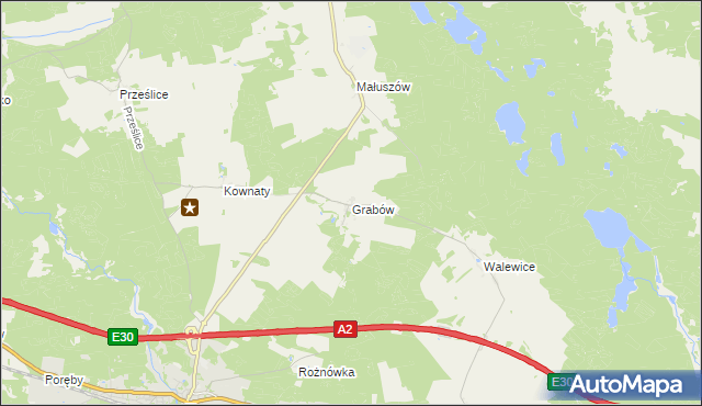 mapa Grabów gmina Torzym, Grabów gmina Torzym na mapie Targeo