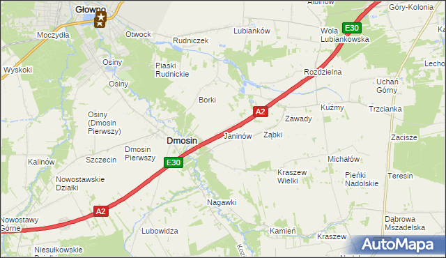 mapa Kałęczew gmina Dmosin, Kałęczew gmina Dmosin na mapie Targeo