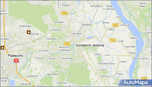 mapa Konstancin-Jeziorna, Konstancin-Jeziorna na mapie Targeo