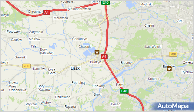 mapa Kryspinów, Kryspinów na mapie Targeo