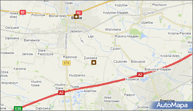 mapa Milęcin, Milęcin na mapie Targeo