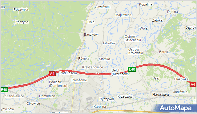 mapa Słomka, Słomka na mapie Targeo