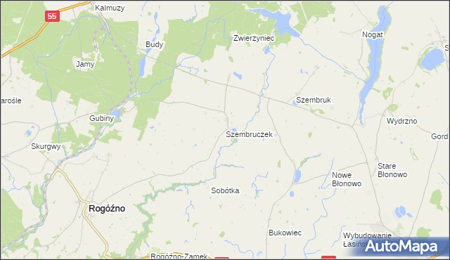 mapa Szembruczek, Szembruczek na mapie Targeo