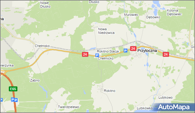 mapa Chełmicko, Chełmicko na mapie Targeo