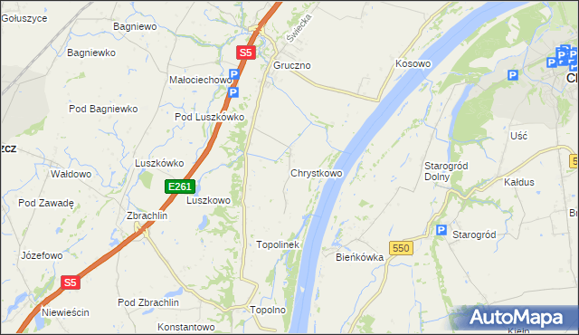 mapa Chrystkowo, Chrystkowo na mapie Targeo