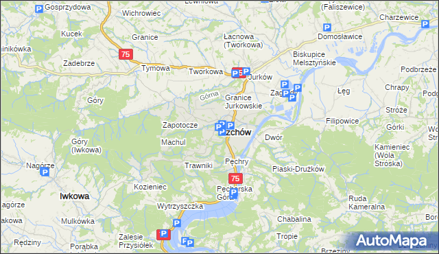 mapa Czchów, Czchów na mapie Targeo