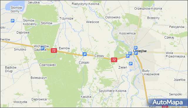 mapa Człopy, Człopy na mapie Targeo