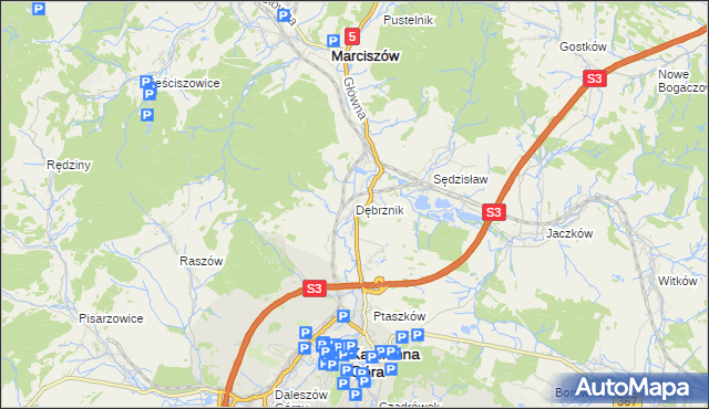 mapa Dębrznik, Dębrznik na mapie Targeo