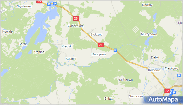 mapa Dobojewo, Dobojewo na mapie Targeo