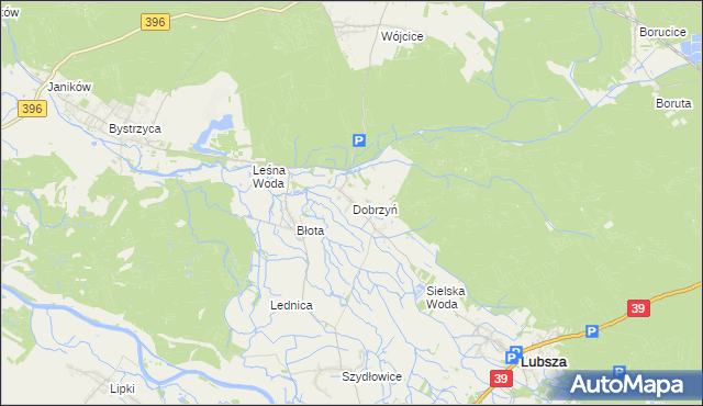 mapa Dobrzyń gmina Lubsza, Dobrzyń gmina Lubsza na mapie Targeo