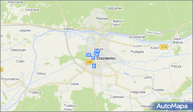 mapa Drezdenko, Drezdenko na mapie Targeo