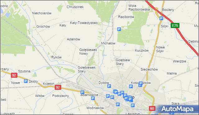 mapa Florek, Florek na mapie Targeo